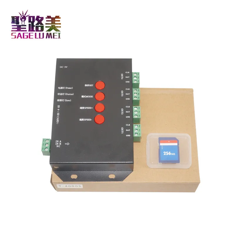 Fast shipping T4000S LED Pixel RGB Controller Configurable SD Card For WS2812 WS2811 WS2801 LP6803 LED Strip Light Tape Ribbon
Fast shipping T4000S LED Pixel RGB Controller Configurable SD Card For WS2812 WS2811 WS2801 LP6803 LED Strip Light Tape Ribbon