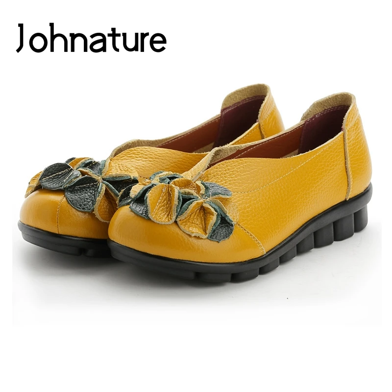 Johnature 2019 New Handmade Genuine Leather Round Toe Shallow Soft Sole Retro Comfortable Appliques Flower Women Shoes Flats
Johnature 2019 New Handmade Genuine Leather Round Toe Shallow Soft Sole Retro Comfortable Appliques Flower Women Shoes Flats