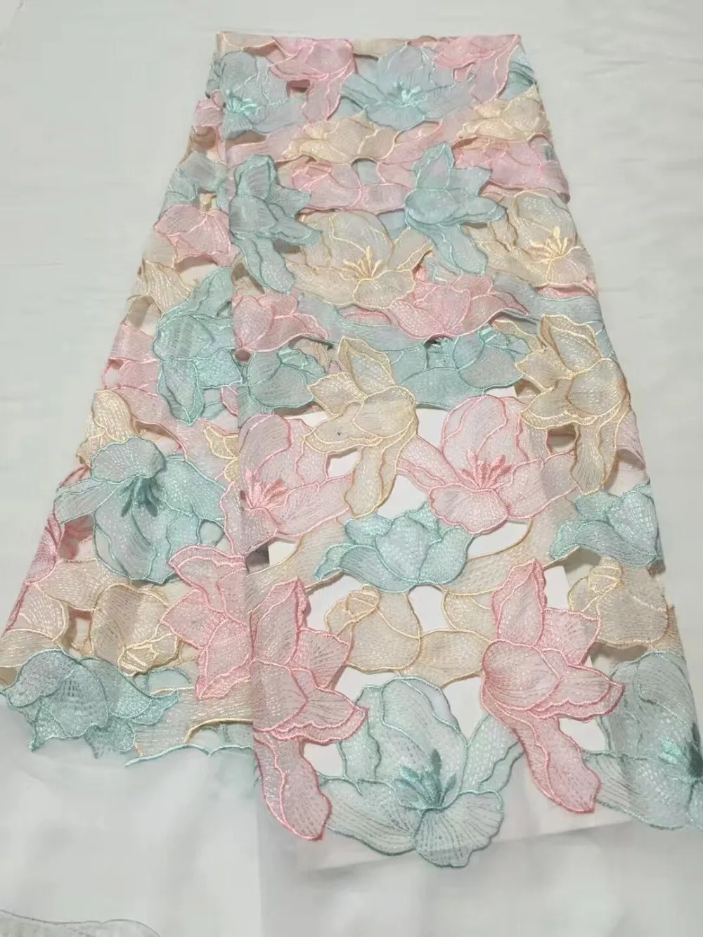 NEW High quality chiffon hand-cut embroidered lace fabric with velvet-chic French chiffon lace for party dresses.YYZ8903
NEW High quality chiffon hand-cut embroidered lace fabric with velvet-chic French chiffon lace for party dresses.YYZ8903