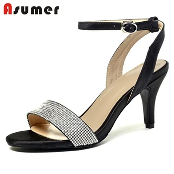 ASUMER SIZE 33-42 2020 NEW fashion buckle sandals women quality silk rhinstone thin high heels summer shoes party wedding shoes
ASUMER SIZE 33-42 2020 NEW fashion buckle sandals women quality silk rhinstone thin high heels summer shoes party wedding shoes