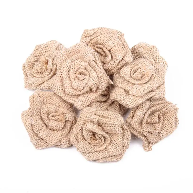 6pcs Burlap Roses Hessian Jute Flower Rustic Vintage Rose For Christmas Wedding Embellishments Decoration Supplies
6pcs Burlap Roses Hessian Jute Flower Rustic Vintage Rose For Christmas Wedding Embellishments Decoration Supplies