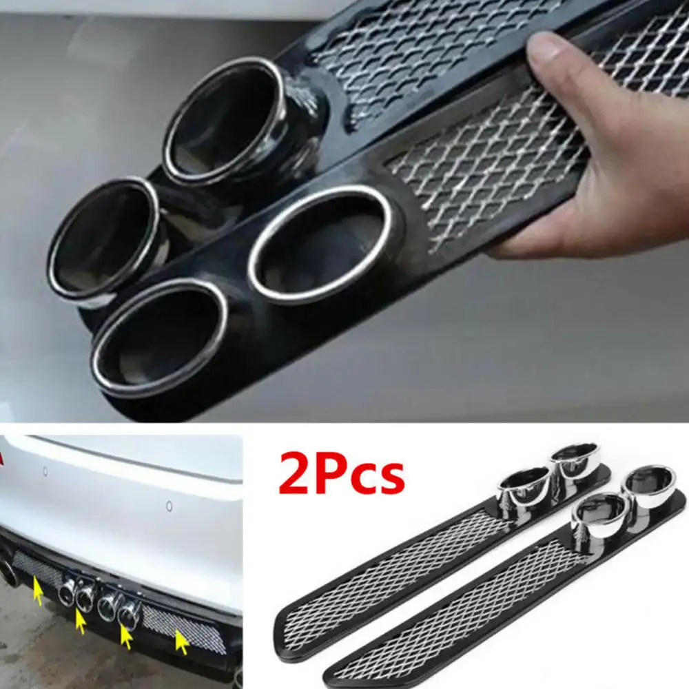 2*Car Simulation Grid Chrome Exhaust Tail Pipe Rear Bumper Fender Decor Car Decoration Air Outlet Hole Exhaust Pipe
2*Car Simulation Grid Chrome Exhaust Tail Pipe Rear Bumper Fender Decor Car Decoration Air Outlet Hole Exhaust Pipe