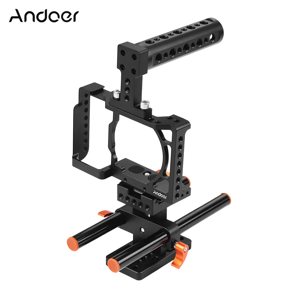 Andoer Camera Cage for Sony A6500/A6400/A6300/A6000 Camera Video Film Movie Making Stabilizer Aluminum Alloy 1/4 Inch Screw
Andoer Camera Cage for Sony A6500/A6400/A6300/A6000 Camera Video Film Movie Making Stabilizer Aluminum Alloy 1/4 Inch Screw