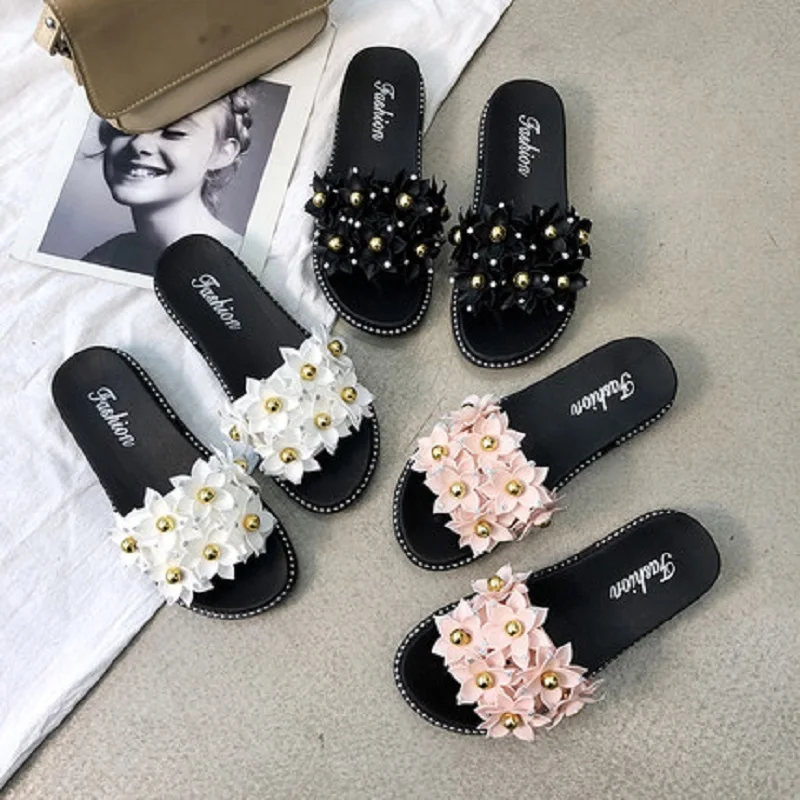 2019 summer new slippers women wear flowers flat bottom sandals wild thick bottom cute fashion women's slippers
2019 summer new slippers women wear flowers flat bottom sandals wild thick bottom cute fashion women's slippers