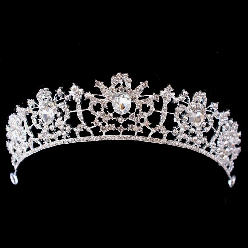 Роскошные свадебные со стразами Princess Crown диадемы Queen выпускного бала Тиара