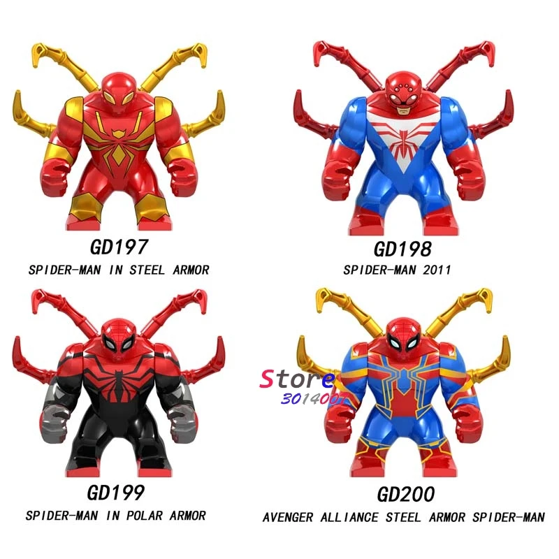 Single Marvel Avengers Endgame Big size Spiderman Spider man Thanos War Machine Hulk IronMan building blocks Kid Toys
Single Marvel Avengers Endgame Big size Spiderman Spider man Thanos War Machine Hulk IronMan building blocks Kid Toys