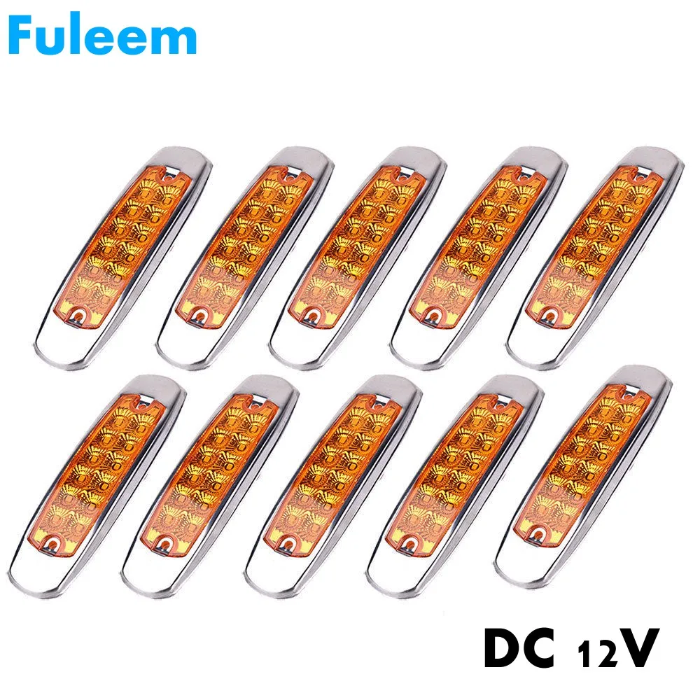 Fuleem 10PCS 12LED Sealed Side Marker Clearance Lamp Trailer Truck Turn Signal Light Amber 12V Waterproof
Fuleem 10PCS 12LED Sealed Side Marker Clearance Lamp Trailer Truck Turn Signal Light Amber 12V Waterproof