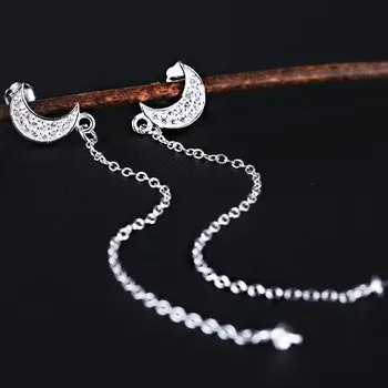 925 Sterling Silver 6-12mm Pearl or Round Bead Moon Chandelier Drop Earrings for Amber Agate Gemstone Setting
925 Sterling Silver 6-12mm Pearl or Round Bead Moon Chandelier Drop Earrings for Amber Agate Gemstone Setting