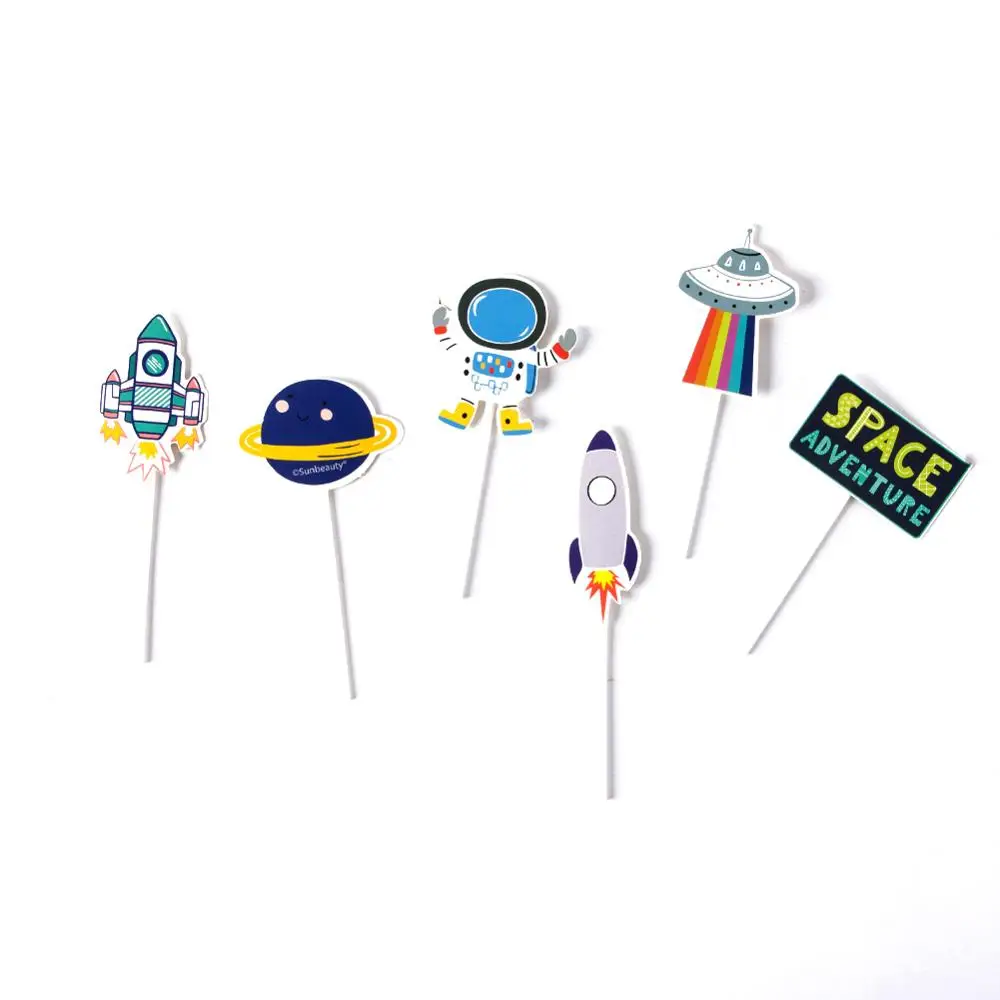 24 pcs Space Rocket Astronaut Cake Toppers Happy Birthday Cupcake Topper Wedding Party Cake Decoration
24 pcs Space Rocket Astronaut Cake Toppers Happy Birthday Cupcake Topper Wedding Party Cake Decoration