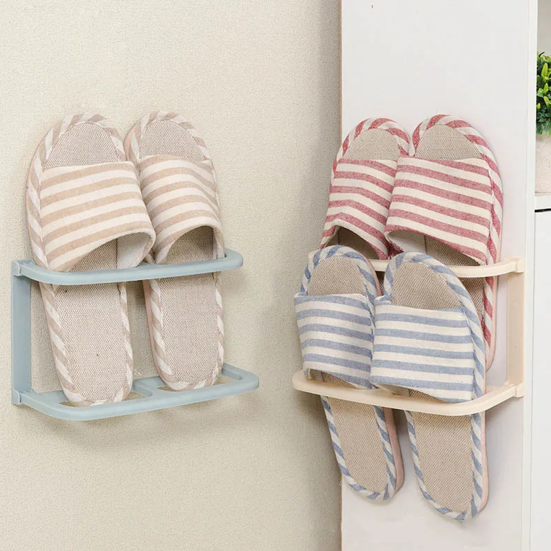Simple Space-saving Slippers Rack Folding Wall-Mounted Shoes Shelves Plastic Hanging Rack E2S
Simple Space-saving Slippers Rack Folding Wall-Mounted Shoes Shelves Plastic Hanging Rack E2S