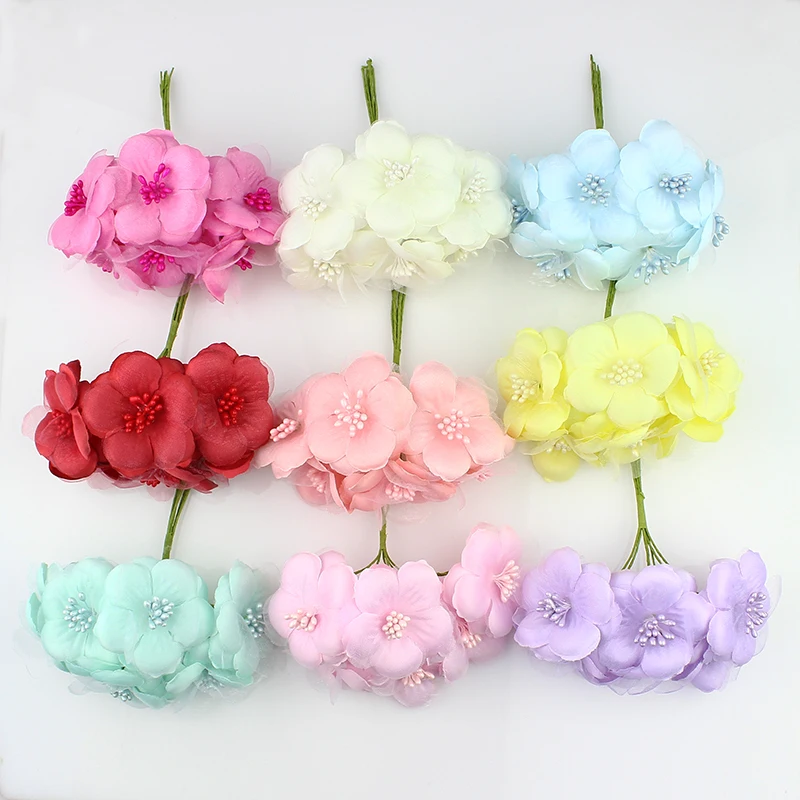 6cm 6pieces Fabric Artificial camellia flower Bouquet,silk poppy Plum stamen fake flowers for wedding Scrapbooking decoration
6cm 6pieces Fabric Artificial camellia flower Bouquet,silk poppy Plum stamen fake flowers for wedding Scrapbooking decoration