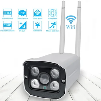 IP Camera 720p HD Wifi Wireless Night Vision TF Card Slot Outdoor Waterproof Mini Bullet Security CCTV Cameras
IP Camera 720p HD Wifi Wireless Night Vision TF Card Slot Outdoor Waterproof Mini Bullet Security CCTV Cameras