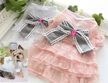 Free Shipping Chiffon Layers Crystal Bow Tie Dog Clothes Dress Pet Apparel Cute Puppy Teddy Clothes Female T Shirt Cat Outfit
Free Shipping Chiffon Layers Crystal Bow Tie Dog Clothes Dress Pet Apparel Cute Puppy Teddy Clothes Female T Shirt Cat Outfit