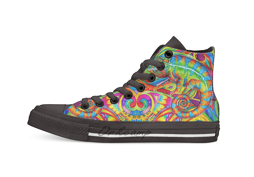 Psychedelizard Psychedelic Chameleon Colorful Rainbow Lizard Casual High Top Canvas shoes sneakers Light Walking Shoes
Psychedelizard Psychedelic Chameleon Colorful Rainbow Lizard Casual High Top Canvas shoes sneakers Light Walking Shoes