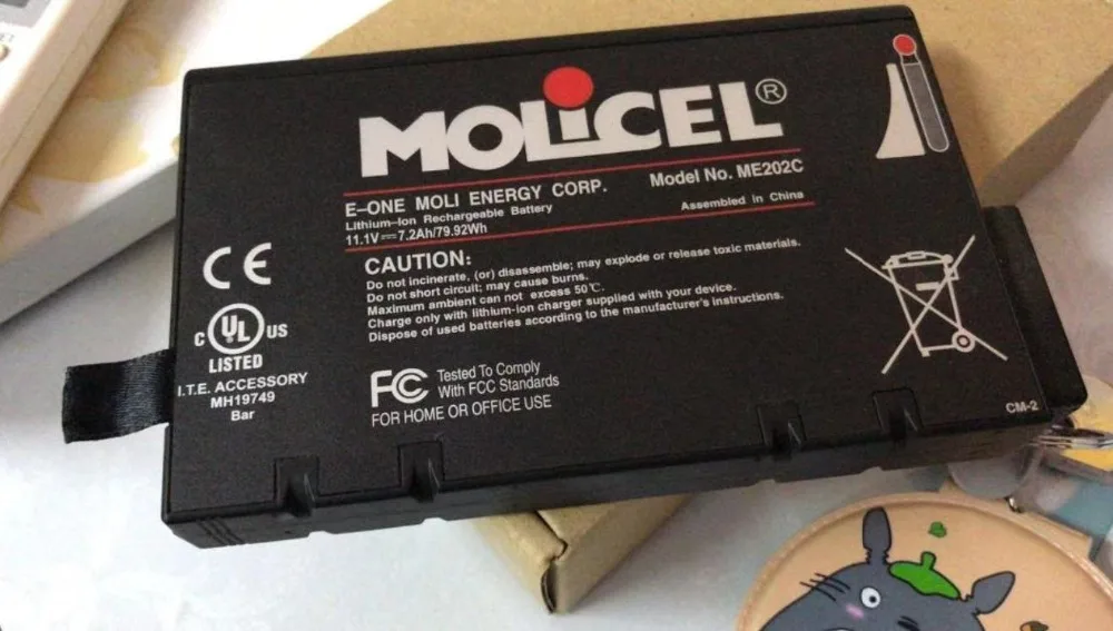 Lithium Ion Rechargeable Battery 11.1V 7.2Ah 79.92Wh PN:Molicel ME202C for Phyiologic Monitoring Systems sursign
Lithium Ion Rechargeable Battery 11.1V 7.2Ah 79.92Wh PN:Molicel ME202C for Phyiologic Monitoring Systems sursign