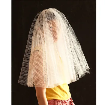 Short Wedding Veil Bridal Veils Ivory White Diamond grid Tulle Veils for Bride with comb velo de novia 2019 Voile Mariage Courte
Short Wedding Veil Bridal Veils Ivory White Diamond grid Tulle Veils for Bride with comb velo de novia 2019 Voile Mariage Courte