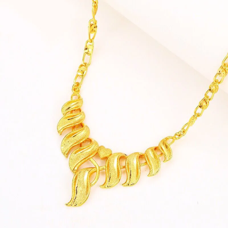 MxGxFam Luxurious Bridal Jewelry Pendant Necklaces For Women Wedding 24 k Pure Gold Color Good Quality
MxGxFam Luxurious Bridal Jewelry Pendant Necklaces For Women Wedding 24 k Pure Gold Color Good Quality