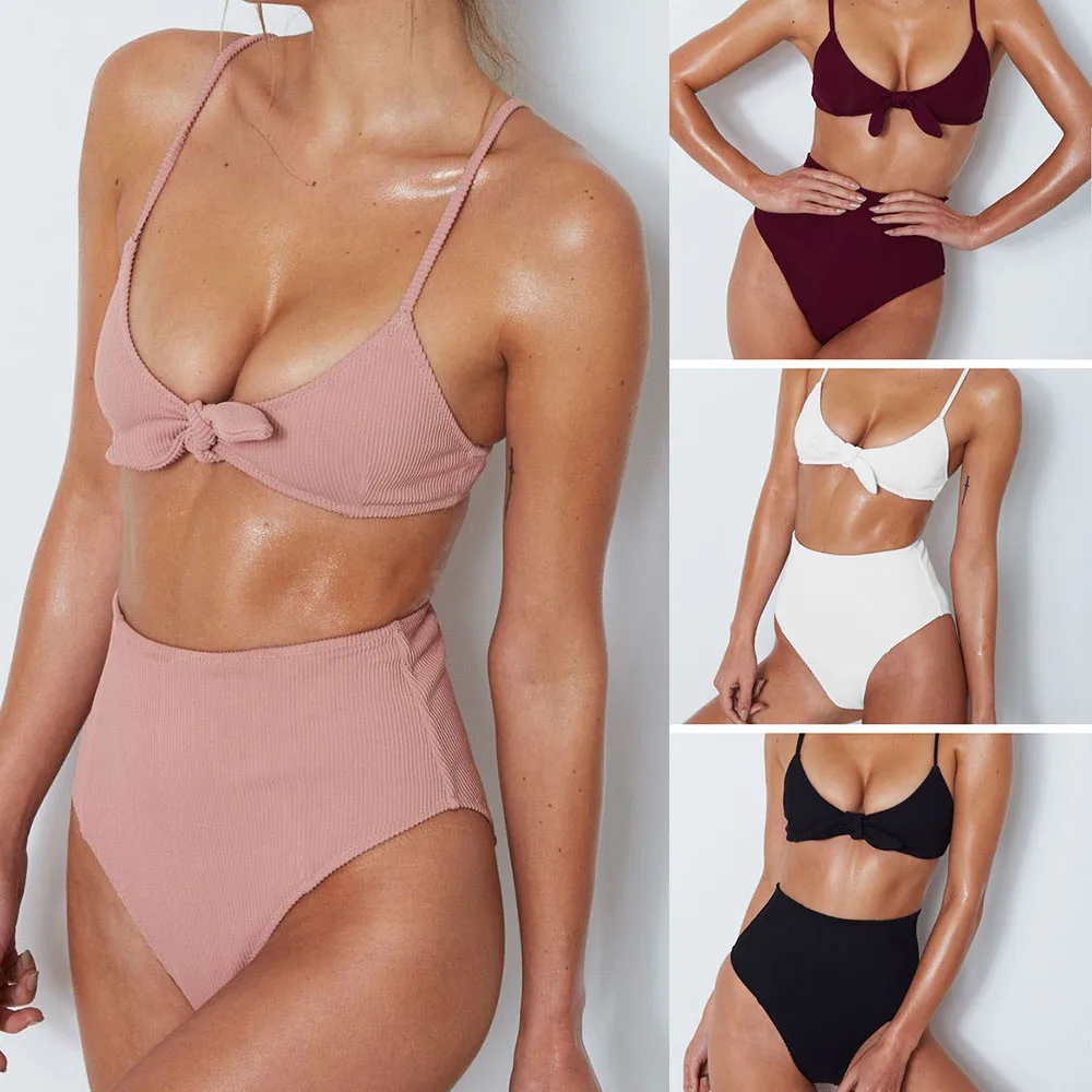 2019 hot Bikinis New Sexy Bikinis Swimsuit Women Solid Bowknot High Waist Bikini Set Two Piece Swimsuit Swimwear Beach Suit
2019 hot Bikinis New Sexy Bikinis Swimsuit Women Solid Bowknot High Waist Bikini Set Two Piece Swimsuit Swimwear Beach Suit