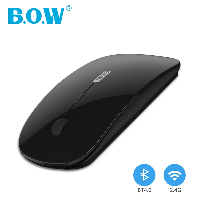 B.O.W 4.0 Bluetooth & 2.4Ghz Rechargeable Mouse, Portable Mobile Optical Mice for Computer, Laptop, MacBook, Black
B.O.W 4.0 Bluetooth & 2.4Ghz Rechargeable Mouse, Portable Mobile Optical Mice for Computer, Laptop, MacBook, Black