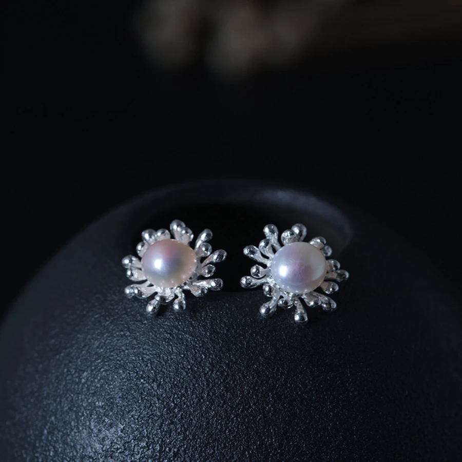 Original 925 Sterling Silver Earring Pearls Jewelry Exquisite 3D Flower Bud Stud Earrings for Women No Allergies for Girls Gift
Original 925 Sterling Silver Earring Pearls Jewelry Exquisite 3D Flower Bud Stud Earrings for Women No Allergies for Girls Gift