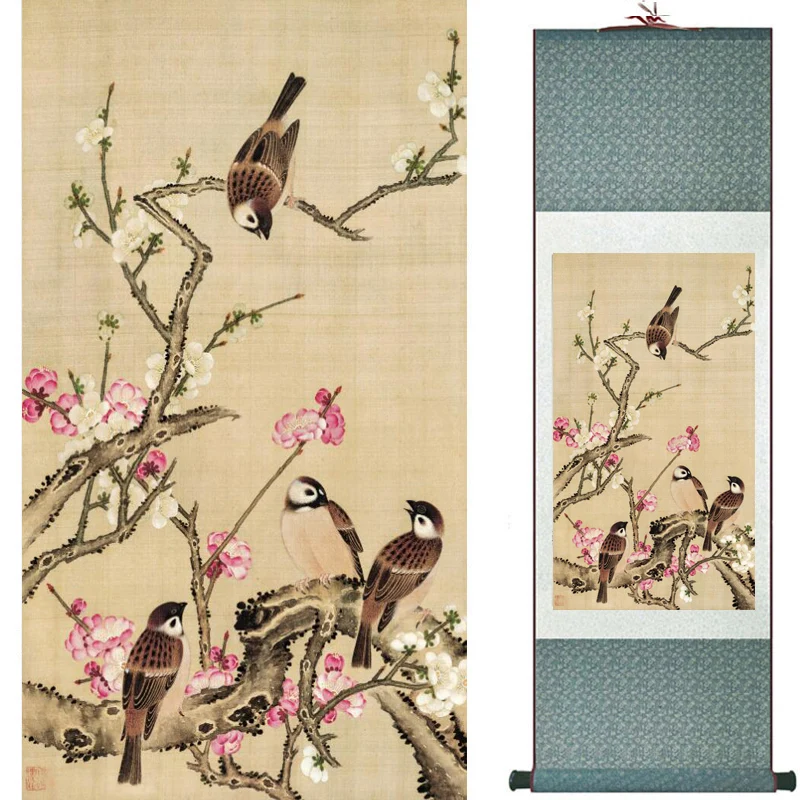 Birds and flower Art Painting Home Office Decoration Chinese scroll painting birds painting TX2017122106
Birds and flower Art Painting Home Office Decoration Chinese scroll painting birds painting TX2017122106