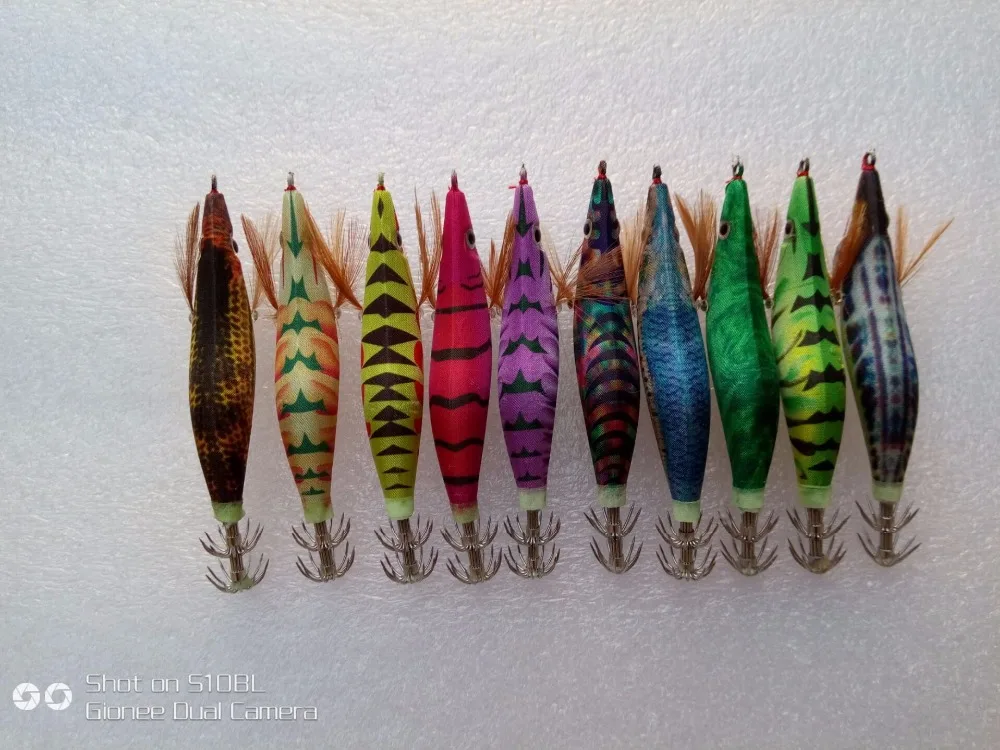 Фото 20pcs2.5# fishing jigs .fishingtackle . yamshita accessory. squid jigs. 10cm 12g glow in dark11--20# | Спорт и развлечения