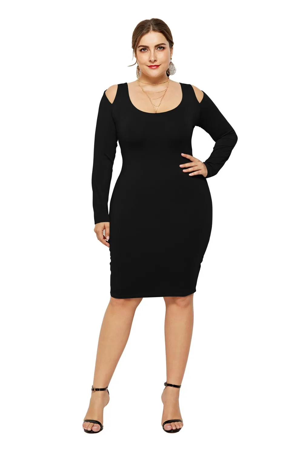 Plus Size Women Solid Casual Long Sleeve O Neck Off Shoulder Sheath Dress 2019 Spring Package Hip Elegant Big Size Lady Clothes
Plus Size Women Solid Casual Long Sleeve O Neck Off Shoulder Sheath Dress 2019 Spring Package Hip Elegant Big Size Lady Clothes