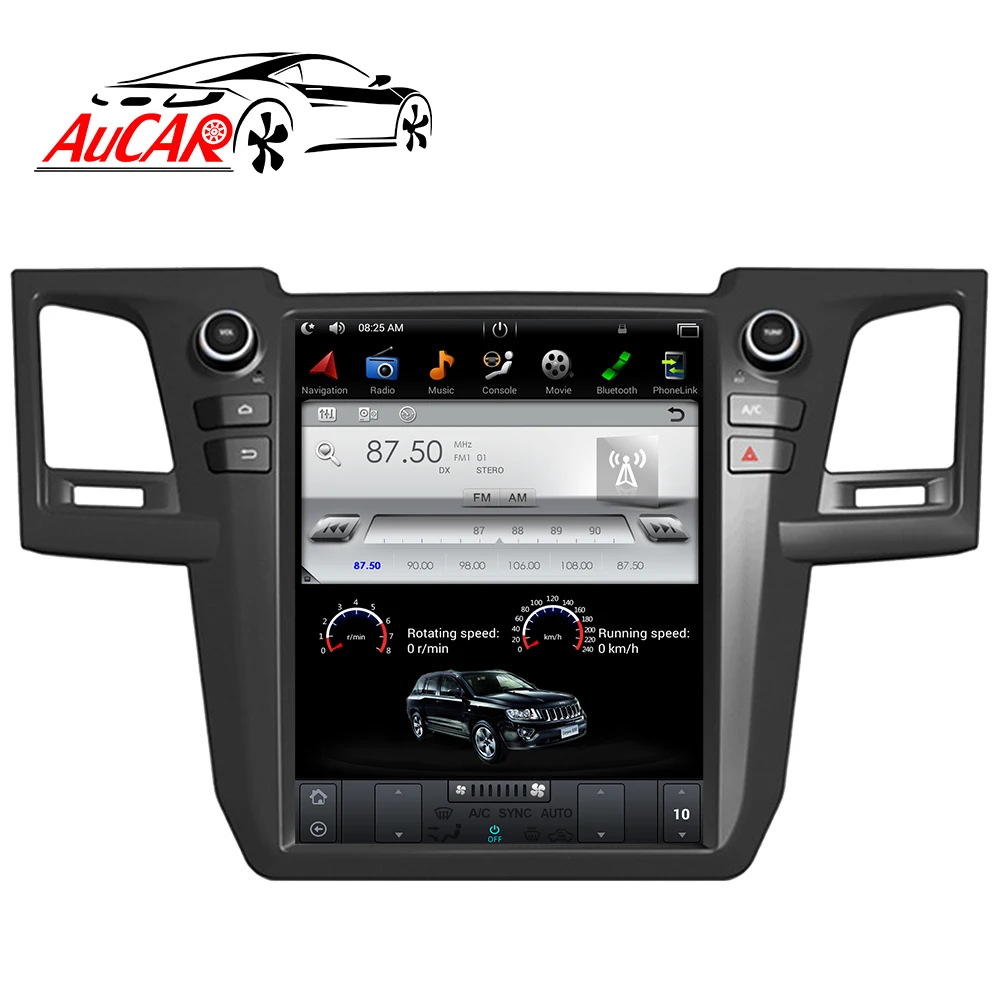 2 DIN Android 8 1 Tesla Style 12 "Автомагнитола GPS навигация для Toyota Fortuner 2013 2014 2015 Авторадио din