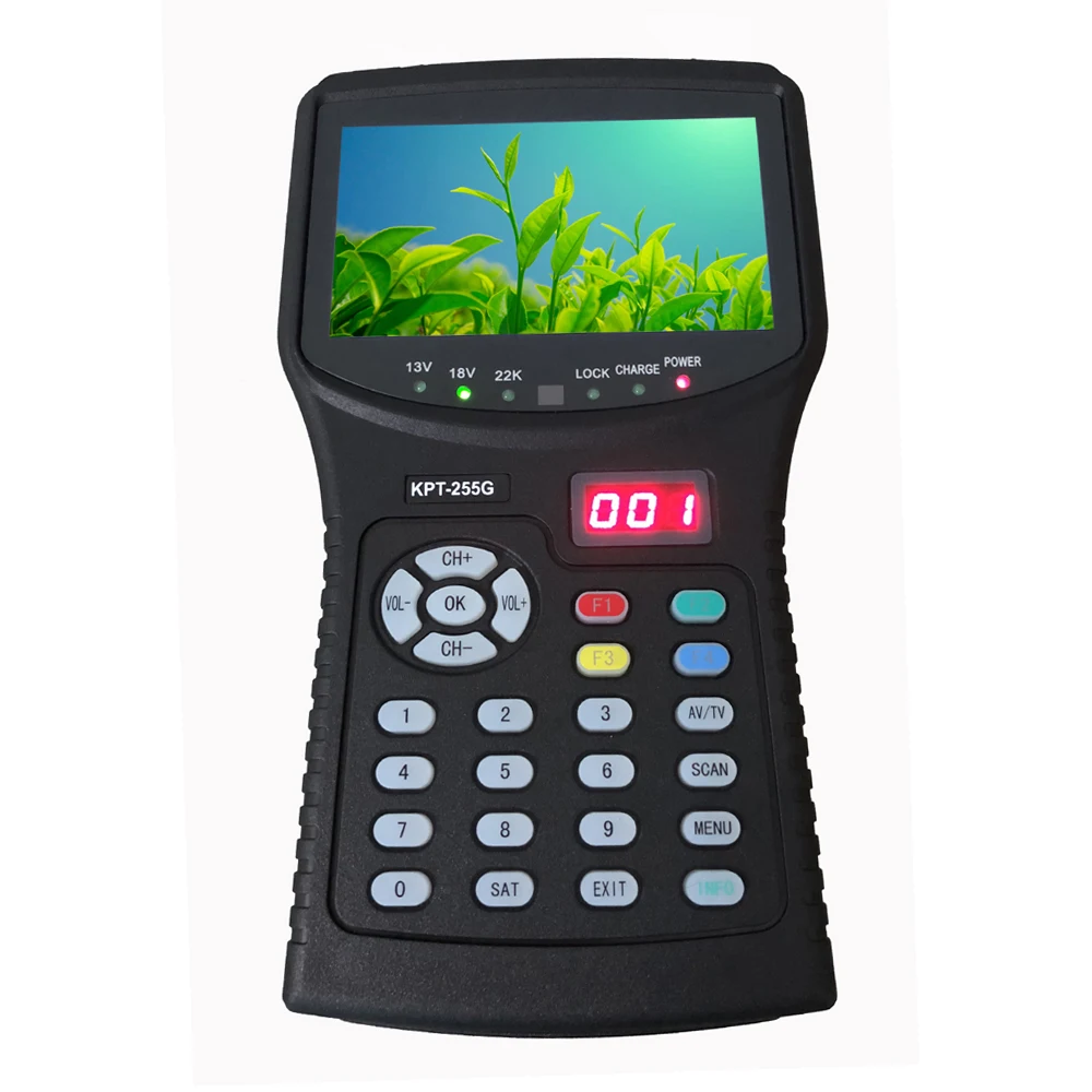 KPT 255G DVB-S2 DVB-S Digital Satellite finder Meter 4.3 inch LCD Display Sat Finder MPEG-4 1080P Full HD Handheld Satfinder
KPT 255G DVB-S2 DVB-S Digital Satellite finder Meter 4.3 inch LCD Display Sat Finder MPEG-4 1080P Full HD Handheld Satfinder