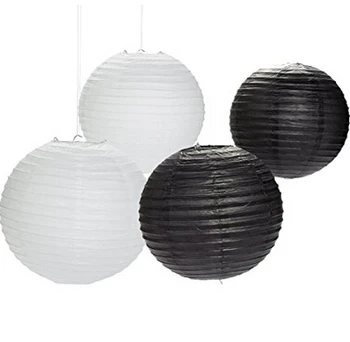 Pack of 6 Black White Round Paper Lantern Lampshade Wedding Birthday Bridal Shower Hanging Party Decoration
Pack of 6 Black White Round Paper Lantern Lampshade Wedding Birthday Bridal Shower Hanging Party Decoration