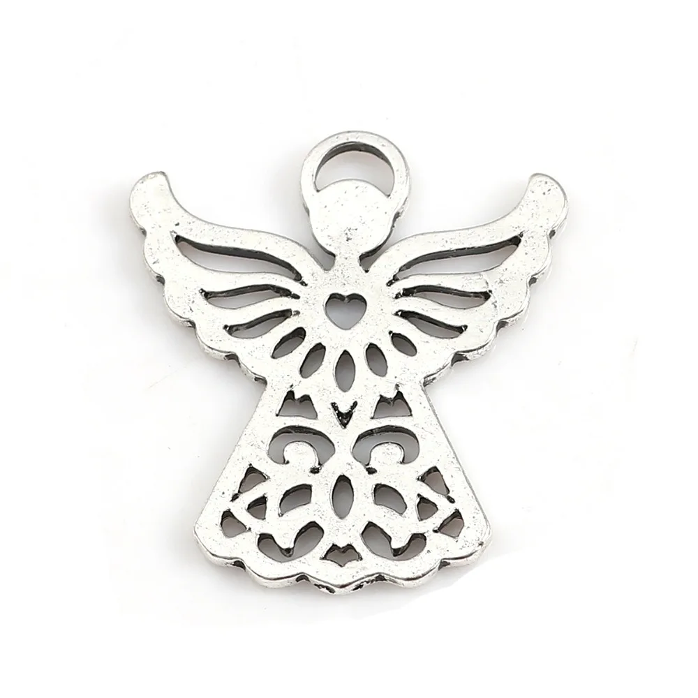 DoreenBeads Fashion Zinc Based Alloy Charms Angel Antique Silver Heart 27mm(1 1/8") x 22-26mm(1"), 20 PCs
DoreenBeads Fashion Zinc Based Alloy Charms Angel Antique Silver Heart 27mm(1 1/8") x 22-26mm(1"), 20 PCs
