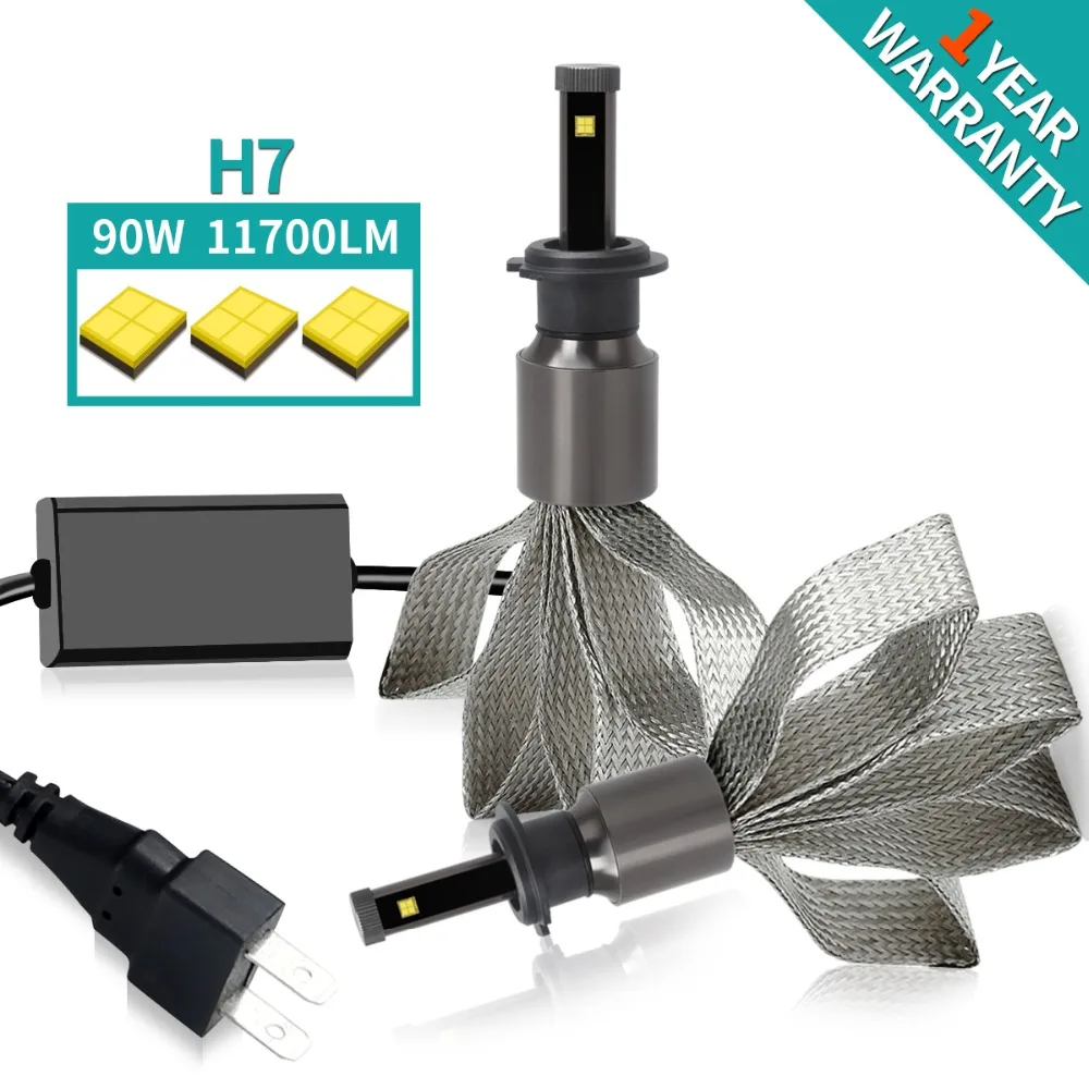 90W 11700LM Car For Philip LED Headlight Conversion Kit Fog Lamp Bulb 12V H1 H3 H4 H/L H7 H11 H13 880 9005 9006 9007 Fanless
90W 11700LM Car For Philip LED Headlight Conversion Kit Fog Lamp Bulb 12V H1 H3 H4 H/L H7 H11 H13 880 9005 9006 9007 Fanless