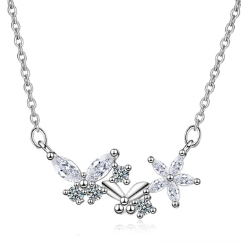 XIYANIKE 925 Sterling Silver Japan Korean Style Simple Fahion Silver Butterfly Flower Jewelry Clavicle Necklace For Women Lady
XIYANIKE 925 Sterling Silver Japan Korean Style Simple Fahion Silver Butterfly Flower Jewelry Clavicle Necklace For Women Lady