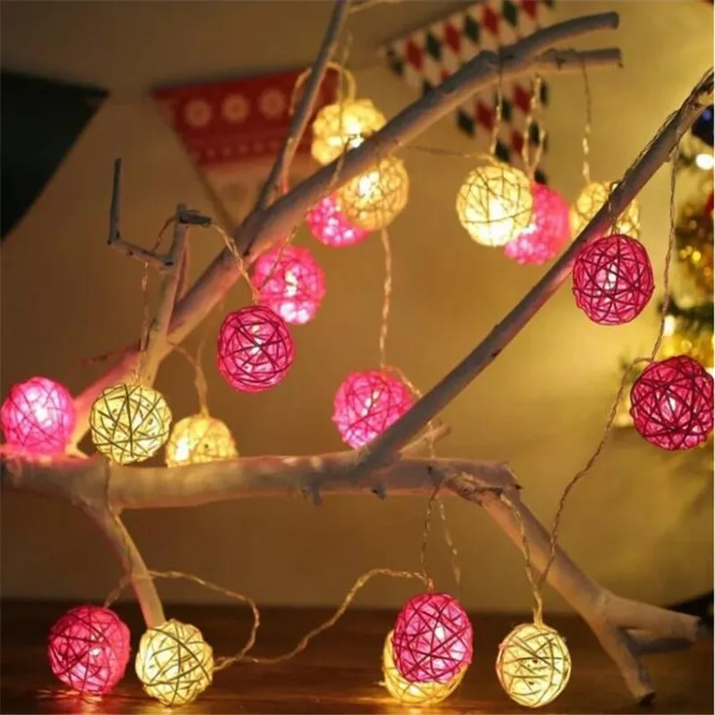 4m 20 White Pink Rattan Ball Led string light night warm Christmas Xmas lantern Wedding Garland Decoration lights fairy lamps
4m 20 White Pink Rattan Ball Led string light night warm Christmas Xmas lantern Wedding Garland Decoration lights fairy lamps