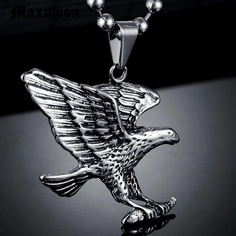 Maxmoon Brand Eagle Necklace Statement Jewelry Silver Color Stainless Steel Hawk Animal Charm Pendant & Chain For Men
Maxmoon Brand Eagle Necklace Statement Jewelry Silver Color Stainless Steel Hawk Animal Charm Pendant & Chain For Men