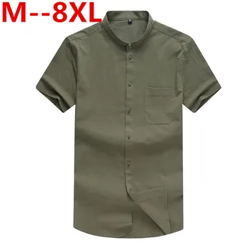 10XL 8XL Mens Pullover Linen Shirts Short Sleeve Summer Breathable Mens Quality Casual Shirts Loose fit Solid Cotton Shirts Men
10XL 8XL Mens Pullover Linen Shirts Short Sleeve Summer Breathable Mens Quality Casual Shirts Loose fit Solid Cotton Shirts Men