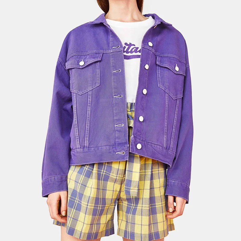 Women Denim Jeans Jackets Spring Autumn Coats Short Style European and American Simple Design
Women Denim Jeans Jackets Spring Autumn Coats Short Style European and American Simple Design