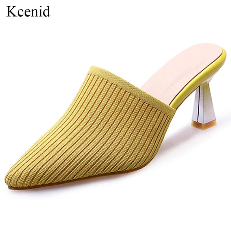 Kcenid Plus size 34-43 fashion slides 2019 slip on pointed toe stretch fabric summer ladies shoes high heels slippers female new
Kcenid Plus size 34-43 fashion slides 2019 slip on pointed toe stretch fabric summer ladies shoes high heels slippers female new