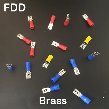 FDD2-110 FDD2-187 FDD2-250 Brass Yellow Red Blue Female Pre-Insulated Wire Cable Ferrule Connector Lug Crimp Terminal
FDD2-110 FDD2-187 FDD2-250 Brass Yellow Red Blue Female Pre-Insulated Wire Cable Ferrule Connector Lug Crimp Terminal