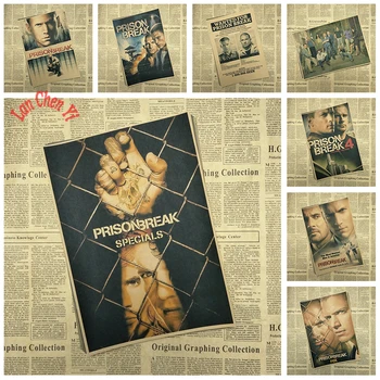 Classic TV series Prison Break Kraft Paper Poster Cafe Creative wallpaper Interior Decoration
Classic TV series Prison Break Kraft Paper Poster Cafe Creative wallpaper Interior Decoration