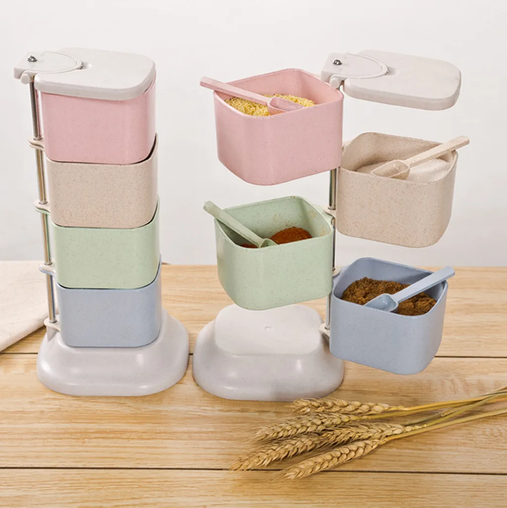 Creative Kitchen Spice Jar Four Layers Rotate Up And Down Seasoning Box Home Decals for Kitchen Jar Box Organizer 2019 hot sale
Creative Kitchen Spice Jar Four Layers Rotate Up And Down Seasoning Box Home Decals for Kitchen Jar Box Organizer 2019 hot sale