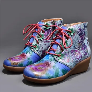 New women's boots autumn and winter Lace-up & zipper booties comfortable Genuine leather boots ethnic style wedge women's boots
New women's boots autumn and winter Lace-up & zipper booties comfortable Genuine leather boots ethnic style wedge women's boots