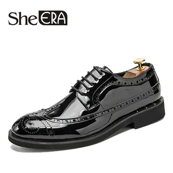 2019 New Large Size 38-46 Designer Men Print Dress Shoes Patent Leather Luxury Fashion Groom Wedding Men Oxford Shoes for Man
2019 New Large Size 38-46 Designer Men Print Dress Shoes Patent Leather Luxury Fashion Groom Wedding Men Oxford Shoes for Man