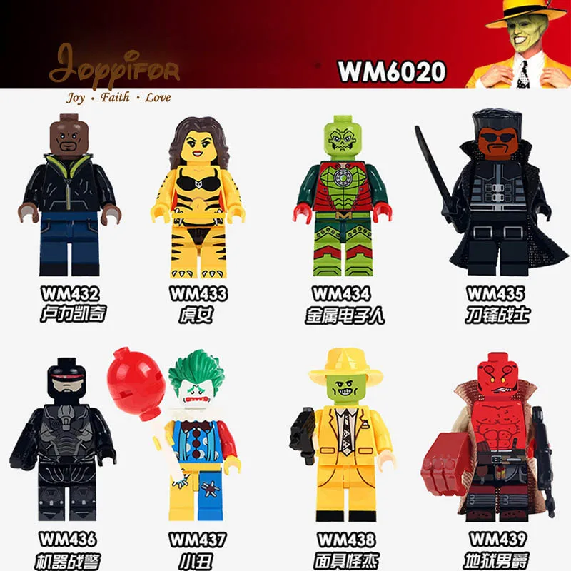 Joyyifor Tigress Robo Cop Joker Metallo Blade The Mask Hellboy Figure Building Blocks LegoINGlys Bricks for Children Girls Toys
Joyyifor Tigress Robo Cop Joker Metallo Blade The Mask Hellboy Figure Building Blocks LegoINGlys Bricks for Children Girls Toys