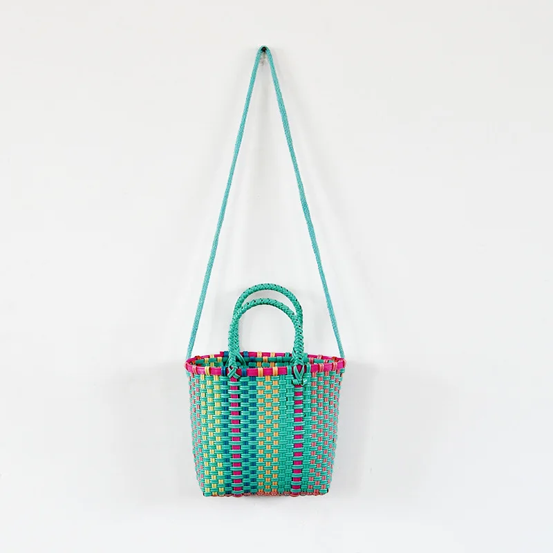 Fashion Woven Shoulder Bag Handbag Picnic Basket Handbag Handmade Color Woven Shopping Basket Pvc Large Capacity Brand Bag
Fashion Woven Shoulder Bag Handbag Picnic Basket Handbag Handmade Color Woven Shopping Basket Pvc Large Capacity Brand Bag