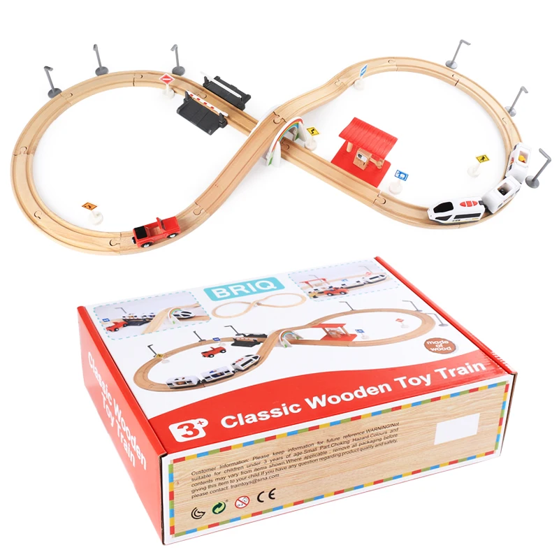 Children's electric wooden track white 3 electric car set electric magnetic train compatible track Brio track
Children's electric wooden track white 3 electric car set electric magnetic train compatible track Brio track