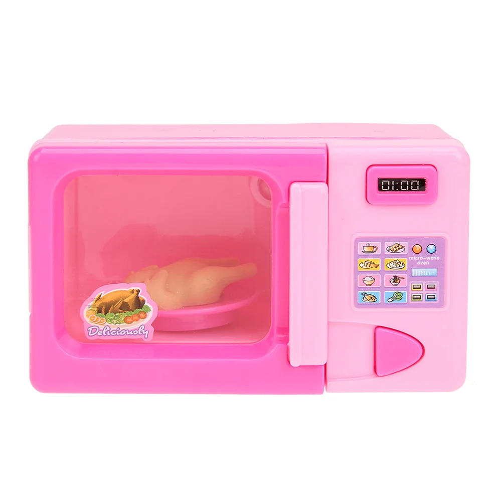 poetas Inminente Mareo Mini horno de microondas rosa para niños juguete para juego de ...