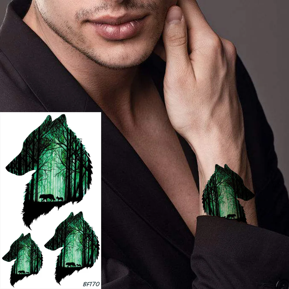 Small Wolf Forest Wrist Men Tattoos Temporary Women Body Arm Drawing Tattoo Stickers Small Custom Waterproof Fake Tatoos 
Small Wolf Forest Wrist Men Tattoos Temporary Women Body Arm Drawing Tattoo Stickers Small Custom Waterproof Fake Tatoos