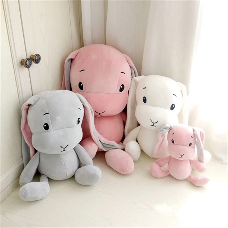 Dorimytrader Cuddly Pop Soft Cartoon Bunny Plush Pillow Toys Big Stuffed Anime Rabbit Doll Decoration for Kids Gifts 28inch 70cm DY50023(2)