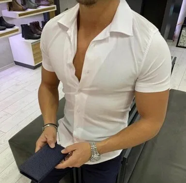JAYCOSIN Men Shirts work simple casual blouses Pure Color Button slim Dress Shirt Splicing Pattern Lapel Short Sleeve 411
JAYCOSIN Men Shirts work simple casual blouses Pure Color Button slim Dress Shirt Splicing Pattern Lapel Short Sleeve 411